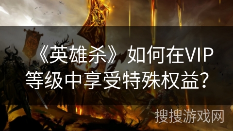 《英雄杀》如何在VIP等级中享受特殊权益？