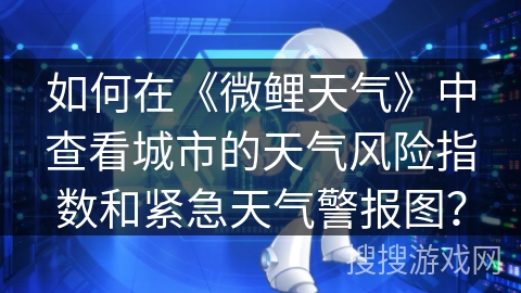 如何在《微鲤天气》中查看城市的天气风险指数和紧急天气警报图？
