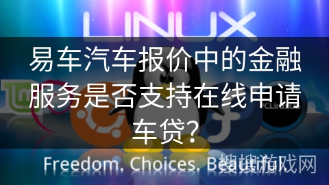 易车汽车报价中的金融服务是否支持在线申请车贷？