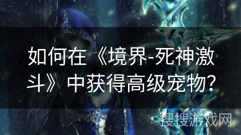 如何在《境界-死神激斗》中获得高级宠物？
