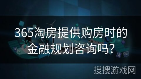 365淘房提供购房时的金融规划咨询吗？