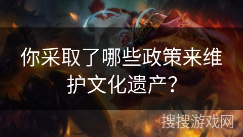 你采取了哪些政策来维护文化遗产？