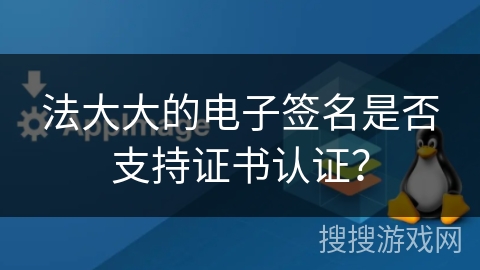 法大大的电子签名是否支持证书认证？