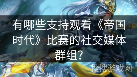有哪些支持观看《帝国时代》比赛的社交媒体群组？