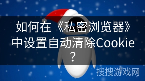 如何在《私密浏览器》中设置自动清除Cookie？