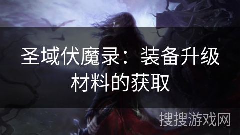 圣域伏魔录：装备升级材料的获取
