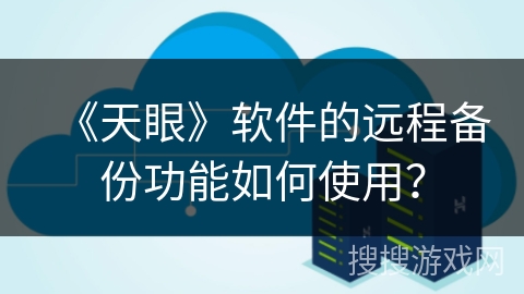 《天眼》软件的远程备份功能如何使用？