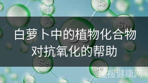 白萝卜中的植物化合物对抗氧化的帮助