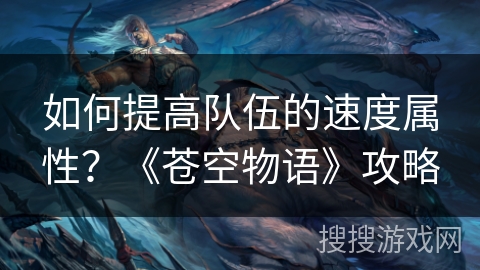 如何提高队伍的速度属性？《苍空物语》攻略