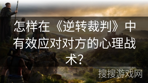 怎样在《逆转裁判》中有效应对对方的心理战术? 怎样在《逆转裁判》中有效应对对方的心理战术?