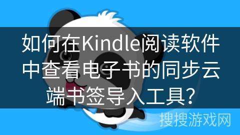 如何在Kindle阅读软件中查看电子书的同步云端书签导入工具？