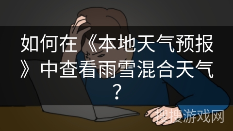 如何在《本地天气预报》中查看雨雪混合天气？