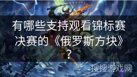 有哪些支持观看锦标赛决赛的《俄罗斯方块》？