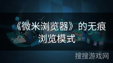 《微米浏览器》的无痕浏览模式