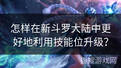 怎样在新斗罗大陆中更好地利用技能位升级？