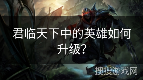 君临天下中的英雄如何升级？