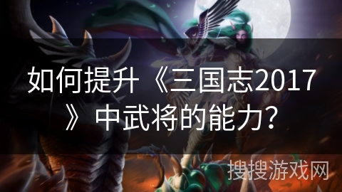 如何提升《三国志2017》中武将的能力？
