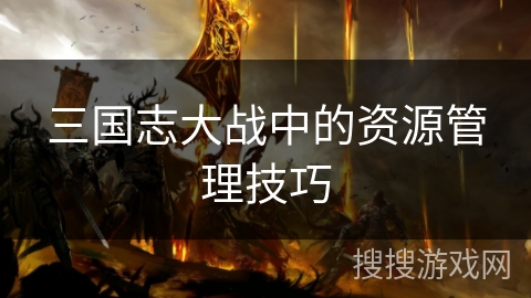 三国志大战中的资源管理技巧