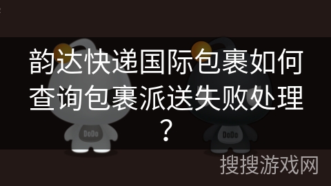 韵达快递国际包裹如何查询包裹派送失败处理？
