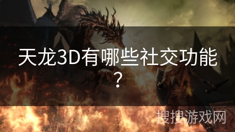 天龙3D有哪些社交功能？