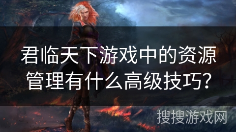 君临天下游戏中的资源管理有什么高级技巧？