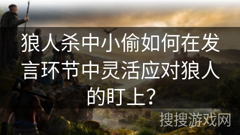 狼人杀中小偷如何在发言环节中灵活应对狼人的盯上？