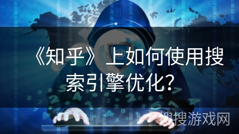《知乎》上如何使用搜索引擎优化？