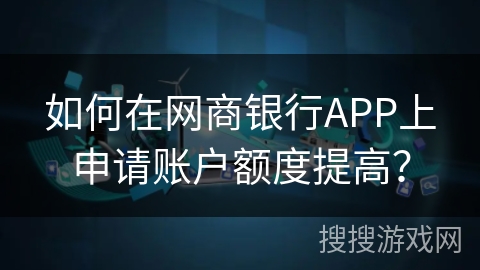 如何在网商银行APP上申请账户额度提高？