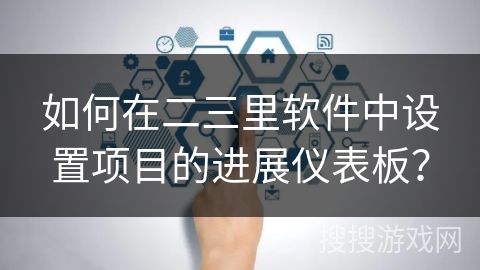 如何在二三里软件中设置项目的进展仪表板？
