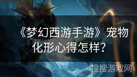 《梦幻西游手游》宠物化形心得怎样？