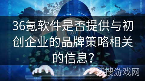 36氪软件是否提供与初创企业的品牌策略相关的信息？