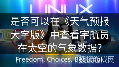 是否可以在《天气预报大字版》中查看宇航员在太空的气象数据？