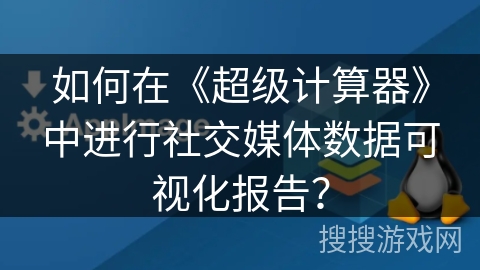 如何在《超级计算器》中进行社交媒体数据可视化报告？