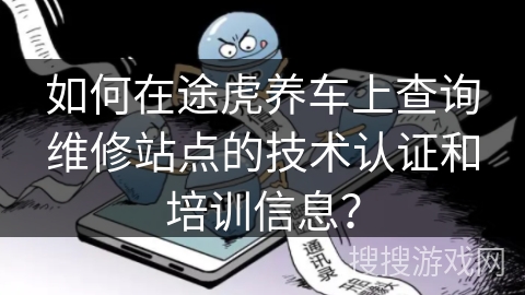 如何在途虎养车上查询维修站点的技术认证和培训信息？