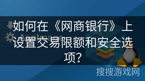 如何在《网商银行》上设置交易限额和安全选项? 如何在《网商银行》上设置交易限额和安全选项?