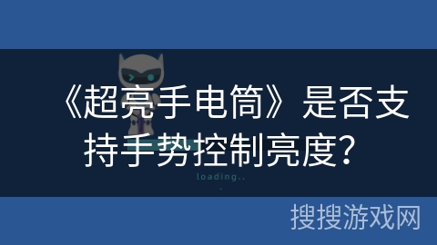 《超亮手电筒》是否支持手势控制亮度？