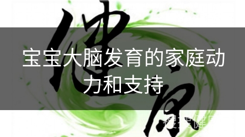 宝宝大脑发育的家庭动力和支持