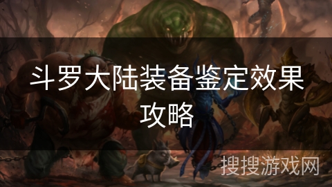 斗罗大陆装备鉴定效果攻略