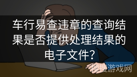 车行易查违章的查询结果是否提供处理结果的电子文件？