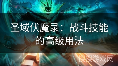 圣域伏魔录：战斗技能的高级用法