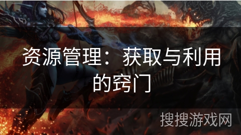 资源管理:获取与利用的窍门 资源管理:获取与利用的窍门