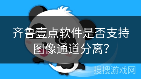 齐鲁壹点软件是否支持图像通道分离？