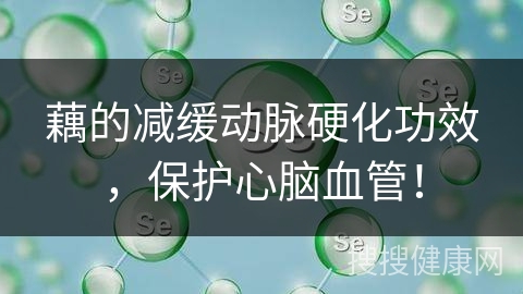 藕的减缓动脉硬化功效，保护心脑血管！