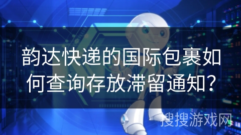 韵达快递的国际包裹如何查询存放滞留通知？