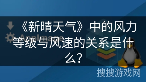 《新晴天气》中的风力等级与风速的关系是什么？