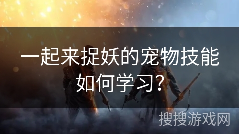 一起来捉妖的宠物技能如何学习？