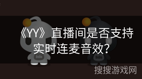 《YY》直播间是否支持实时连麦音效？