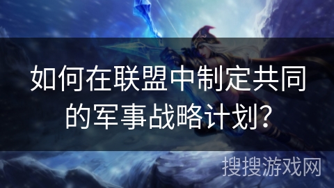 如何在联盟中制定共同的军事战略计划？