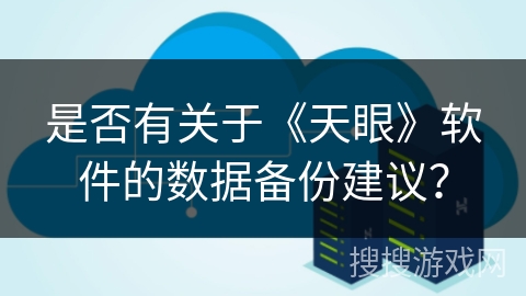 是否有关于《天眼》软件的数据备份建议? 是否有关于《天眼》软件的数据备份建议?
