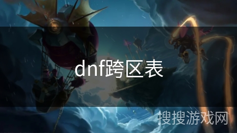 dnf跨区表